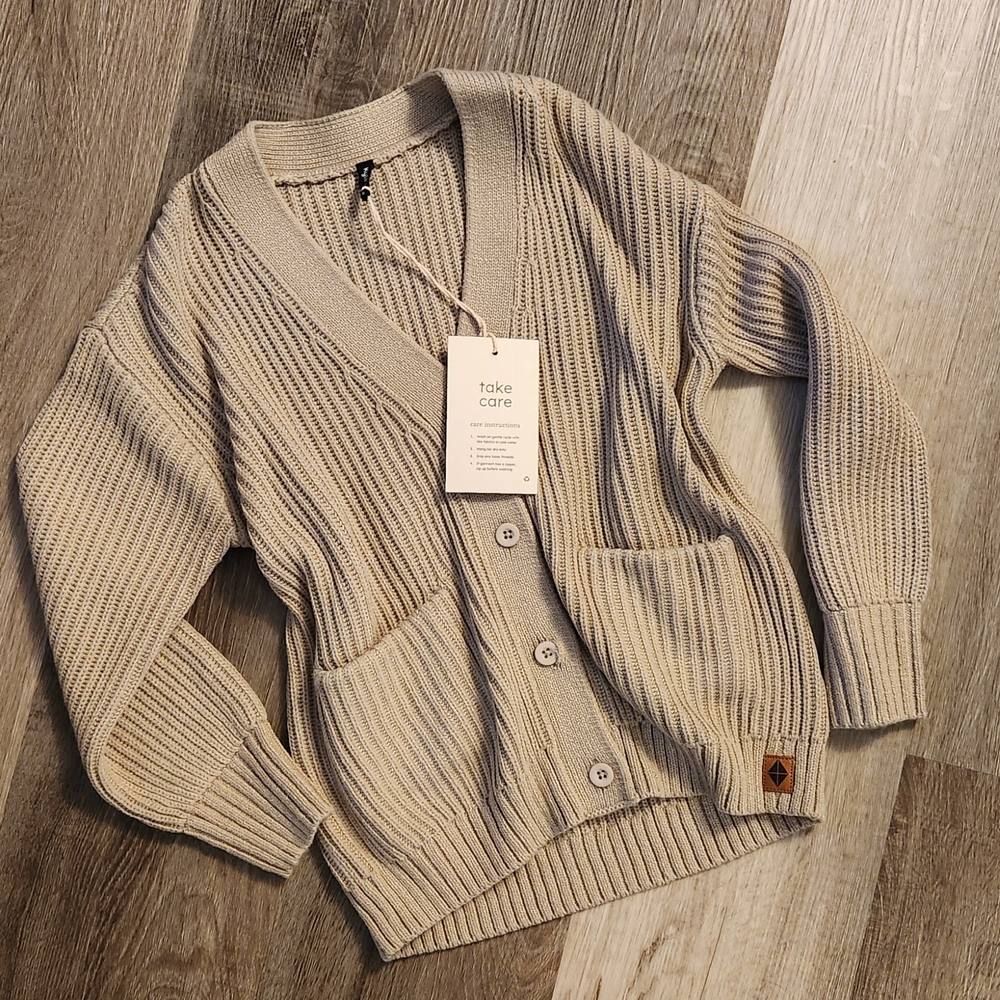 Kyte BABY Cream Knit Cardigan